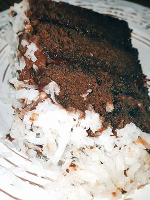 CHOCOLATE COCONUT CAKE